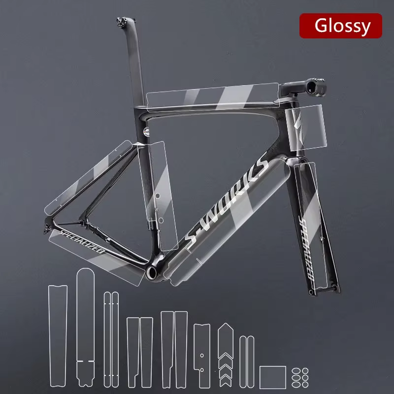 Autocollant de cadre de vélo de route, protecteur transparent résistant aux rayures, autocollant de 