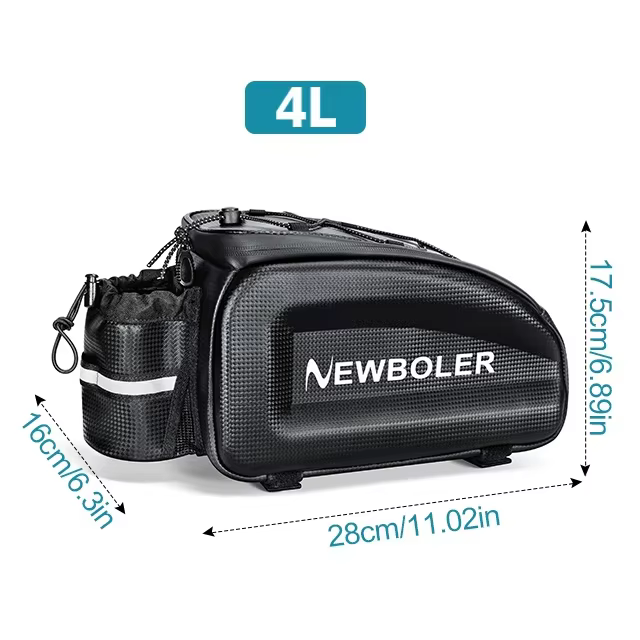 NEWBOLER sac de coffre de vélo à coque rigide sac à bandoulière de vélo de grande capacité sac de su