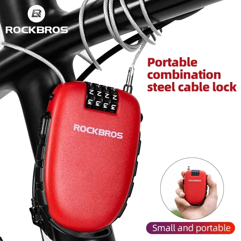 ROCKBROS Portable mot de passe vélo serrure moto casque fil serrure vélo antivol câble BMX Scooter s