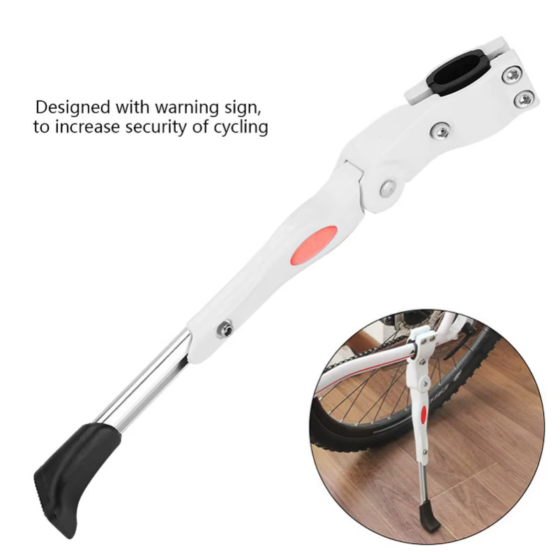 Béquille de vélo en alliage d'aluminium blanc, convient pour 20 "24" 26"