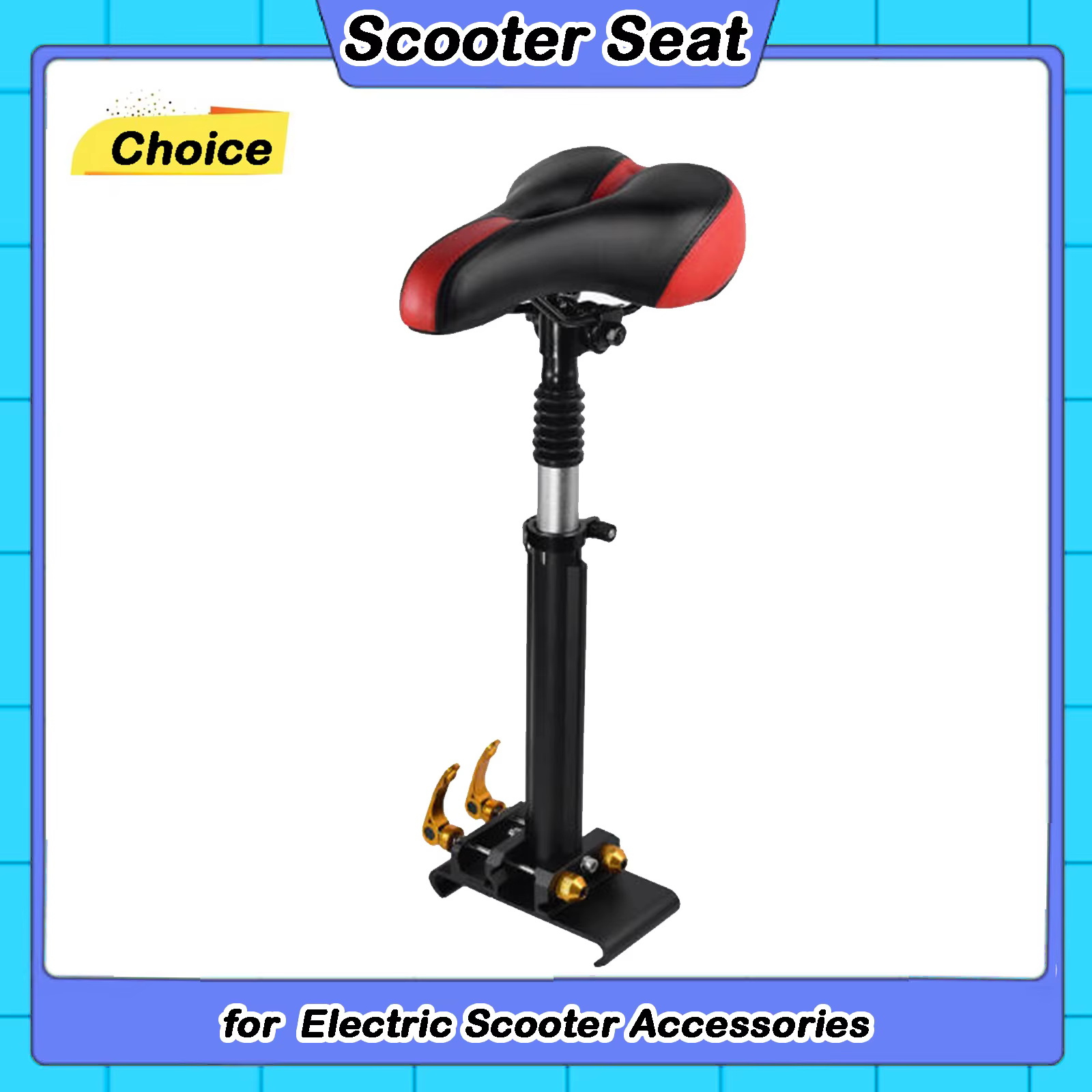 Siège de scooter réglable 45-65 cm, siège pliable pour scooter électrique, coussin ergonomique en PU