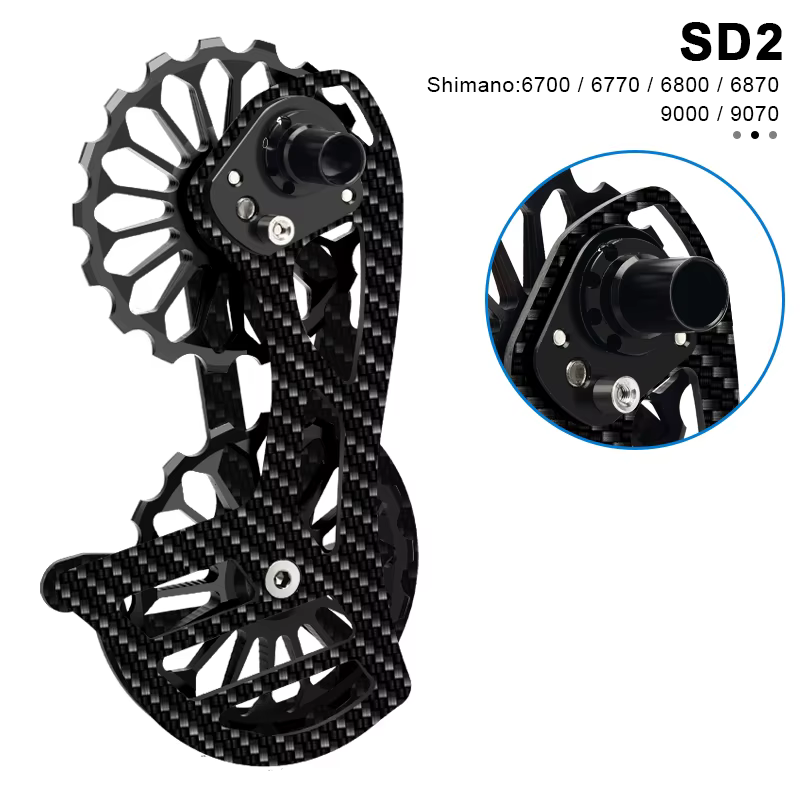 Poulie de dérailleur arrière de vélo en fibre de carbone céramique 13T 17T pour Shimano R5800 R6800