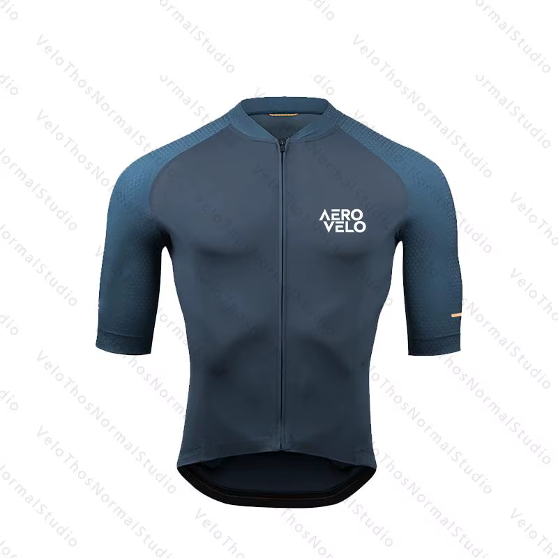 Ensemble de cyclisme AERO VELO, maillot à manches courtes et short à bretelles, vêtements de course 