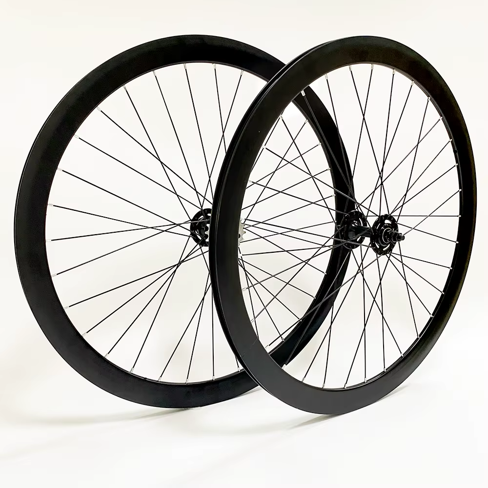 Jante de vélo de route 700C, moyeu de vélo à pignon fixe 40MM, accessoires de vélo en alliage d'alum