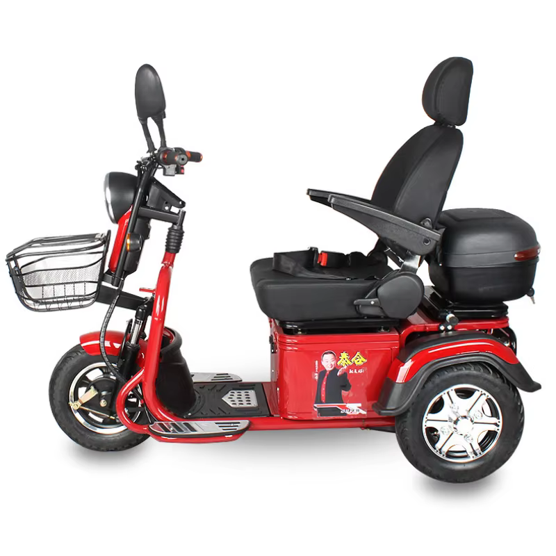 Trottinette de mobilité à 3 roues 600W 60V, Tricycle électrique pour personnes âgées/sautes handicap