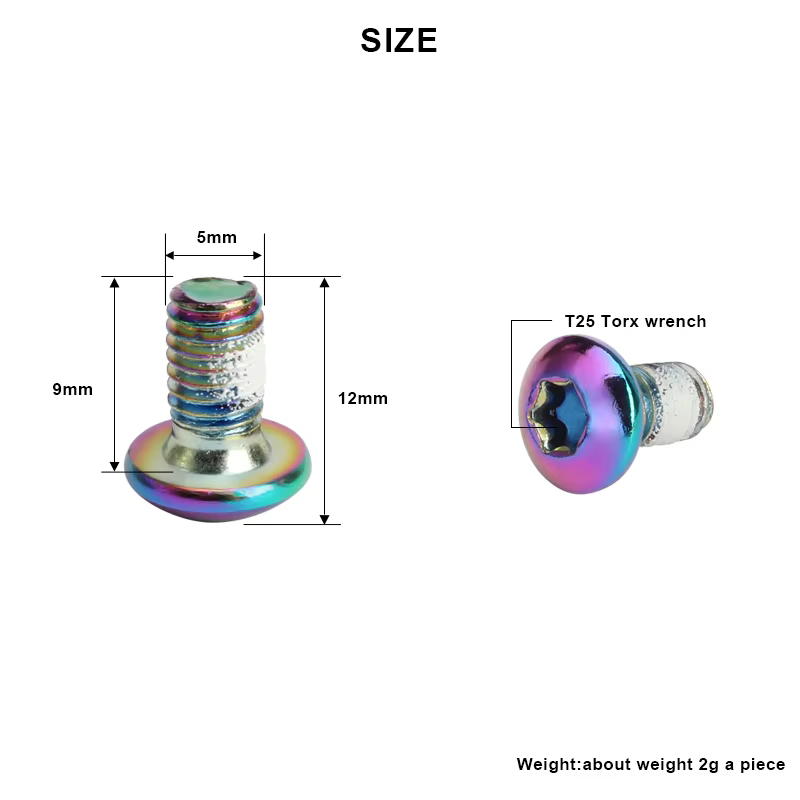 Boulons Torx de Rotor de frein à disque de vélo T25 M5x9mm, vis de fixation de vélo de route en acie