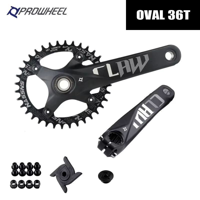 Prowheel-Pédalier Hollowtech VTT, Manivelle commencerBCD, 170mm, 175mm, Vélo Intégré, 32 T, 34 T, 36