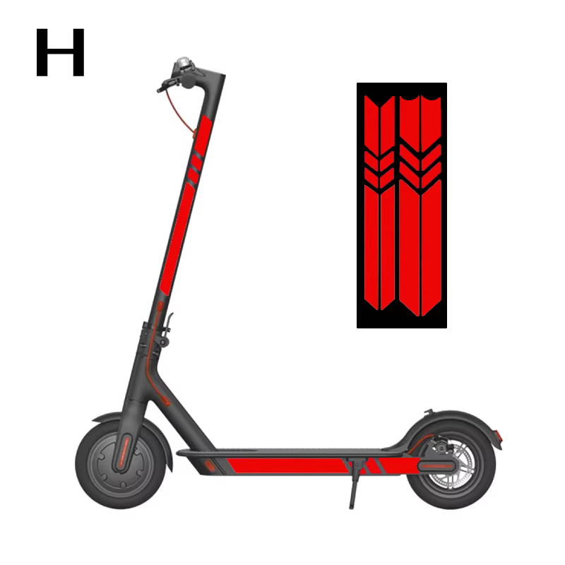 Autocollant réfléchissant en PVC pour Scooter, bande d'avertissement de conduite nocturne étanche po