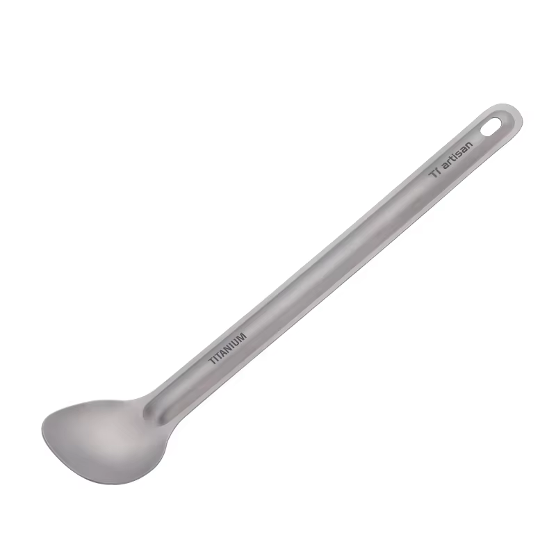 Tiartisan – cuillère Spork à Long manche en titane, couverts, vaisselle ultralégère, vaisselle Porta