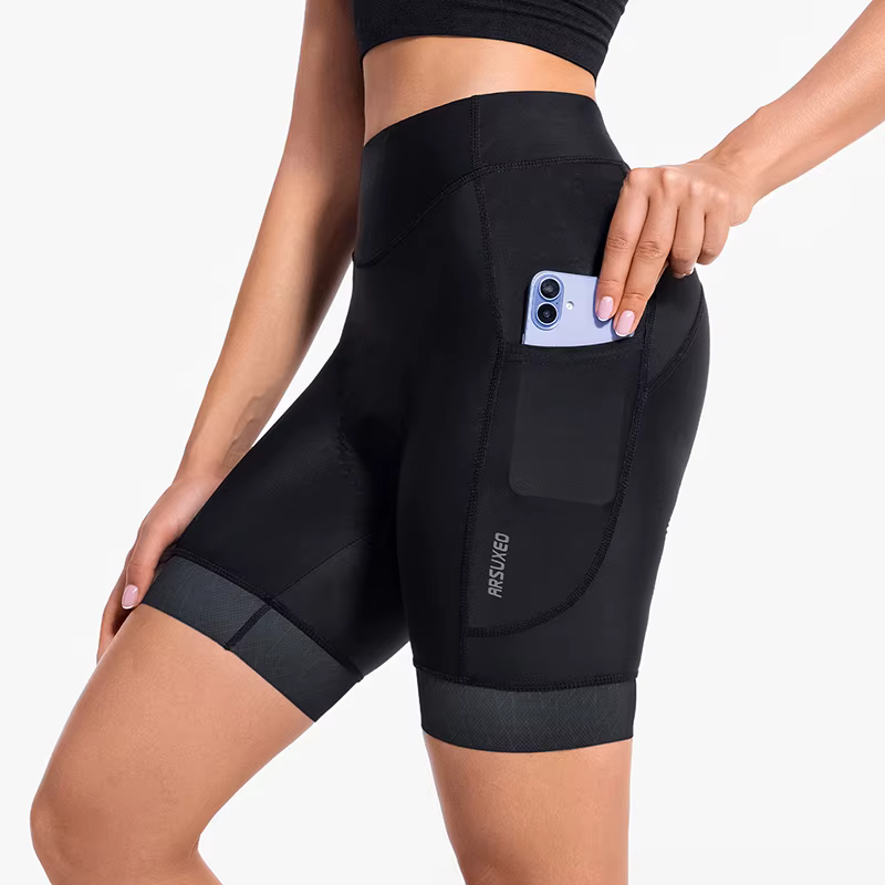 ARSUXEO Short de vélo rembourré pour femme, short de cyclisme avec rembourrage, sous-vêtements de vé