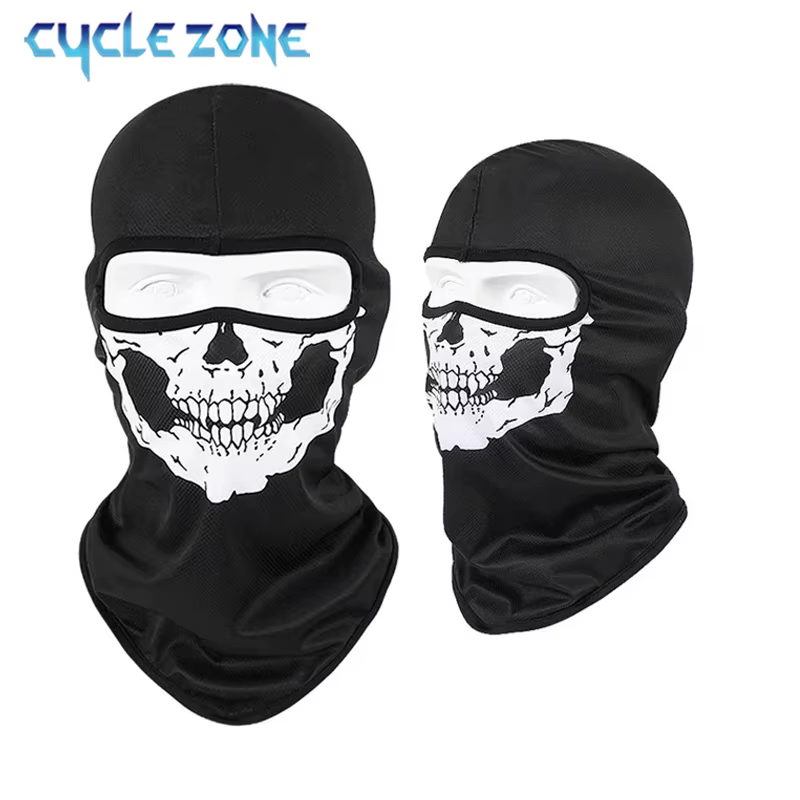 Cagoule imprimé tête de vélo, 1/2/3/4/5 pièces, chapeau de moto, masque complet, coupe-vent, tête de