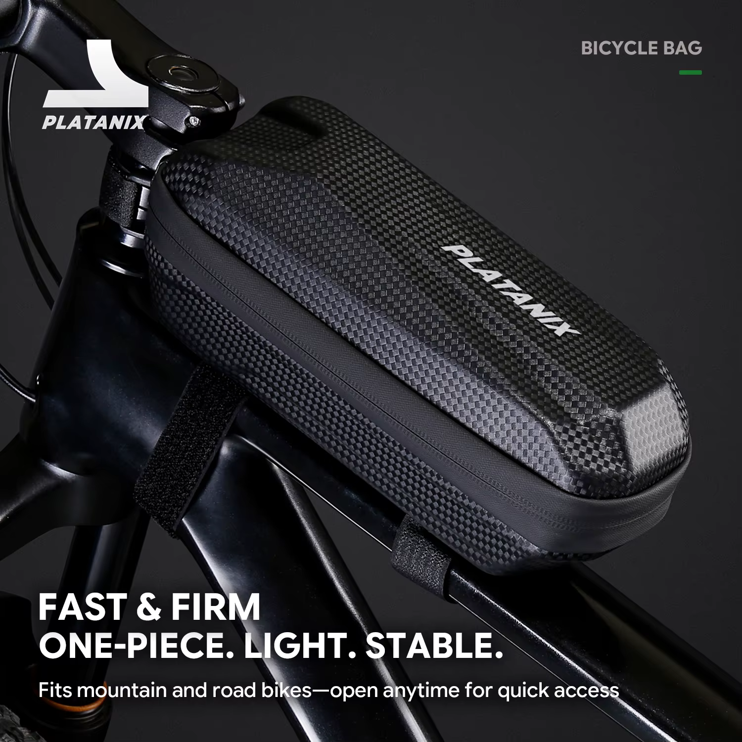 Sacoche de vélo rigide PLATANIX EVA pour VTT et vélos de route - Sacoche de cadre avant, sacoche de