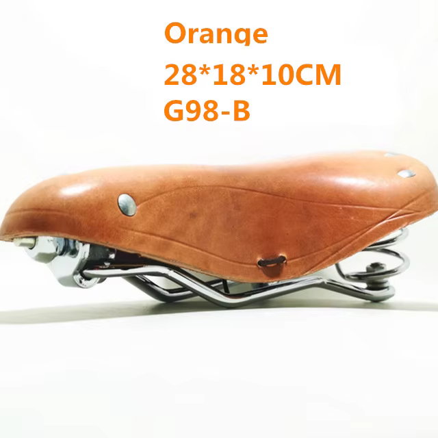 Selle de vélo rétro en cuir respirant et confortable, coussin de cyclisme vintage pour vélos à tube 