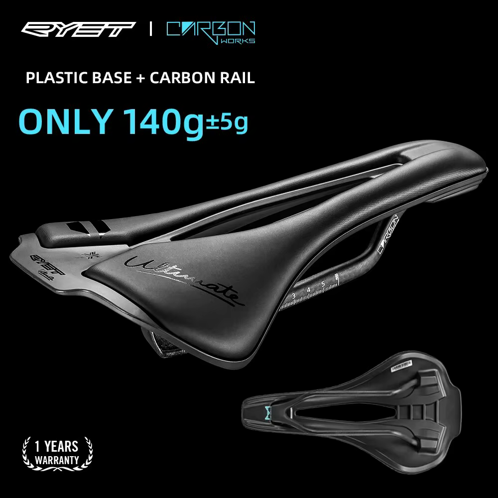 RYET 3D Imprimé Selle De Bicyclette Ultra Léger 120g Selle De Carbone 250x140mm Sièges pour VTT Grav