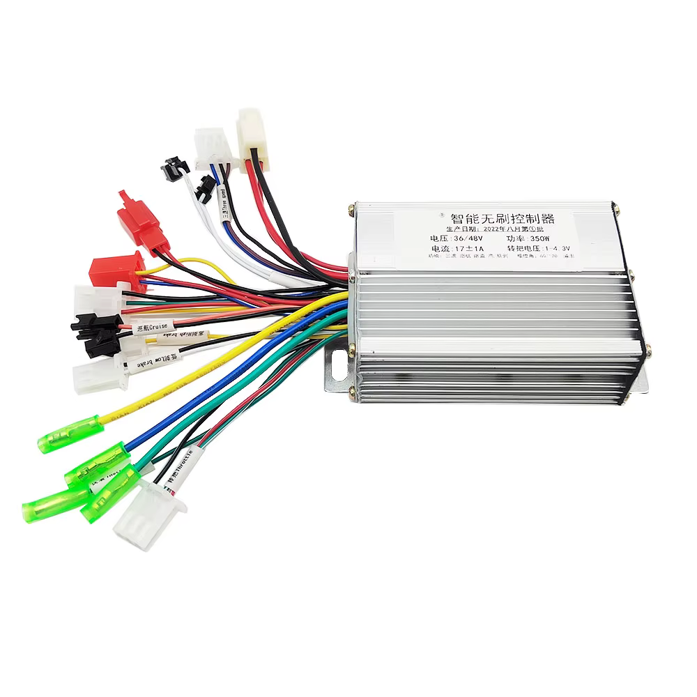 Contrôleur sans balais pour vélo électrique, 36V/48V, 350W, pour scooter électrique, capteur double