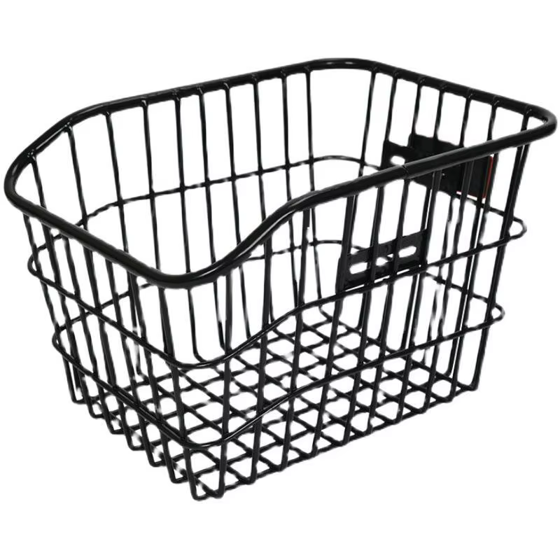 Panier arrière de vélo avec feu arrière, panier de rangement pour siège arrière de vélo, grand cadre