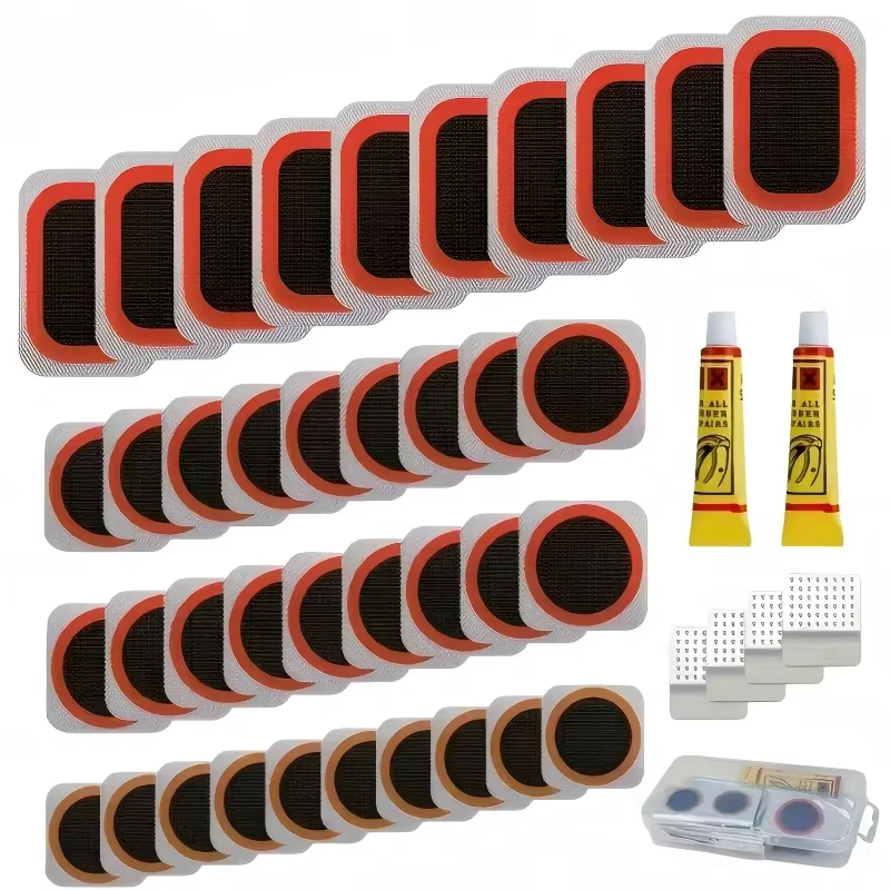 Kit universel de réparation de pneus-ensemble de patchs et de vulcanisation Pro pour vélo, moto et c