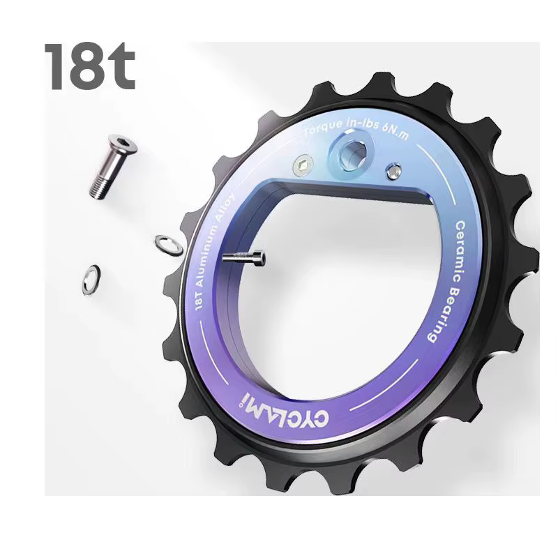 Poulie creuse 18T avec roulement céramique pour dérailleur arrière de vélo de route R8000 R7000 L-TW