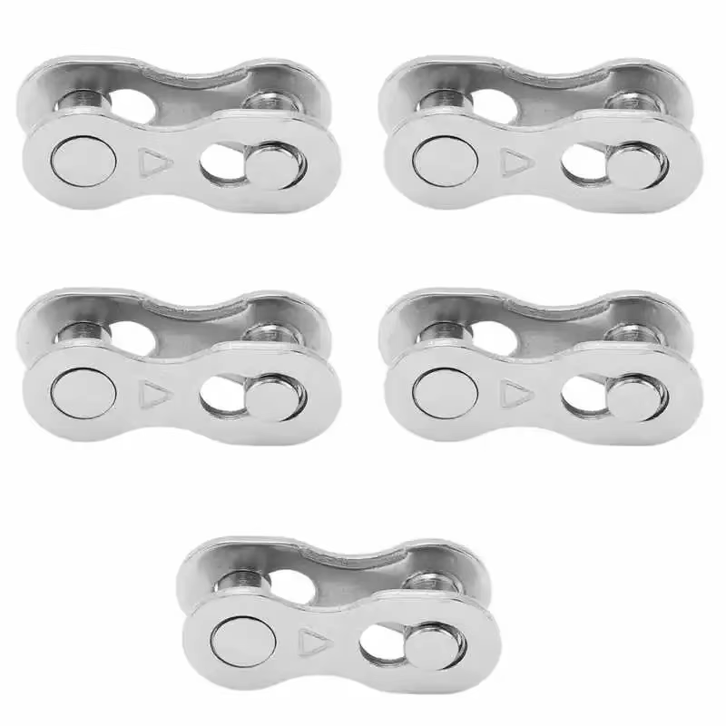 5 paires de chaînes de vélo 6/7/8 vitesses, boucles magiques, connecteurs à connexion rapide, chaîne