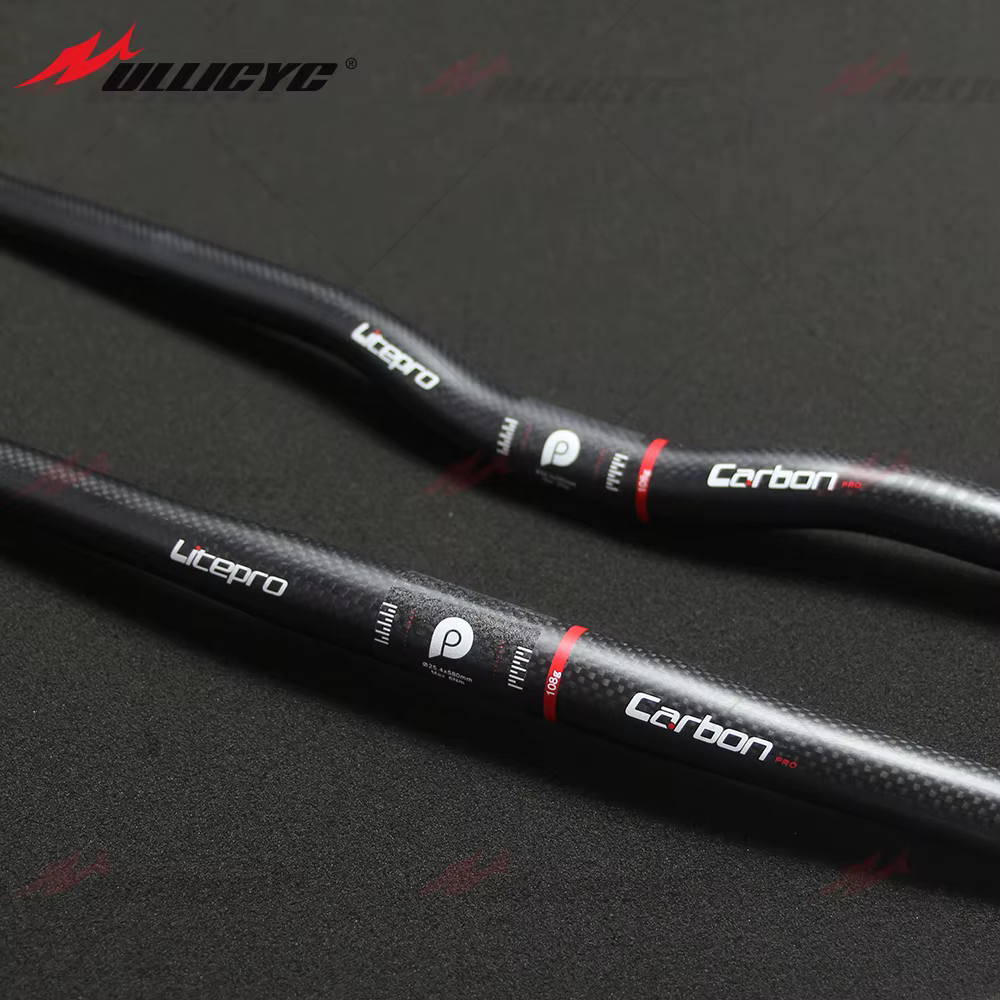 Litepro pliant/BMX 25.4mm 580mm guidon en carbone vtt guidon plat ou montée en Fiber de carbone ultr