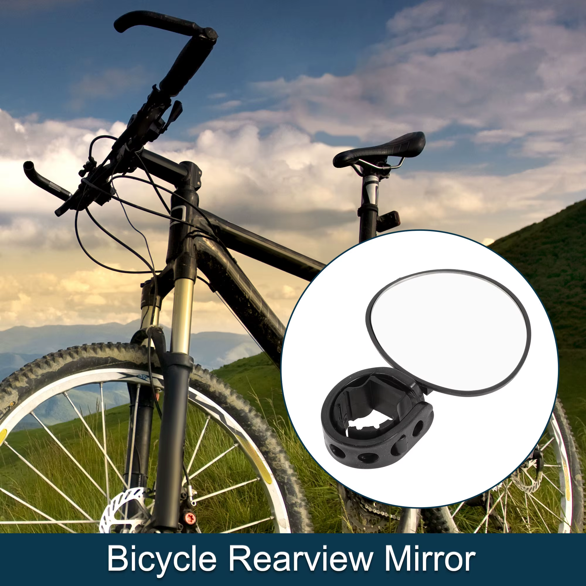 X Autohaux vélo rétroviseur 9.5x6.8cm avant pour vélo montagne vélo de route 1 pièces