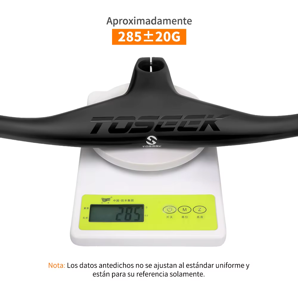 Guidon et tige de VTT en carbone TOSEEK 28,6 mm -17 ° Guidon intégré pour VTT 660 ~ 800-70/80/90/1