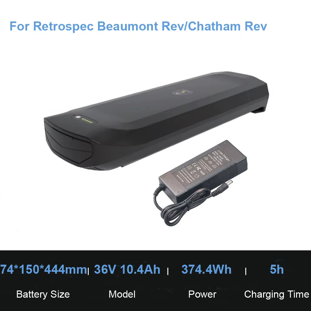 Batterie aux ions Eddie pour vélo électrique, pour Retrospec Mind Chatham Jax Koa Rev, 36V, 48V, 10,