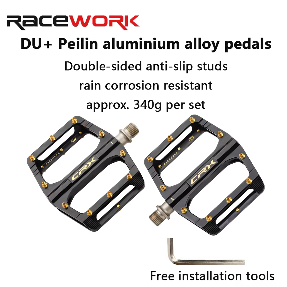 Pédales de vélo RACEWORK Pédales plates ultra-légères en alliage d'aluminium roulements scellés avec