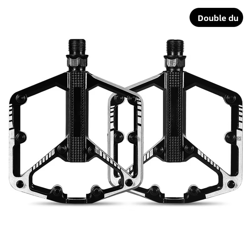 3 pédales de vélo à roulements scellés, plateforme large antidérapante en alliage d'aluminium CNC, p