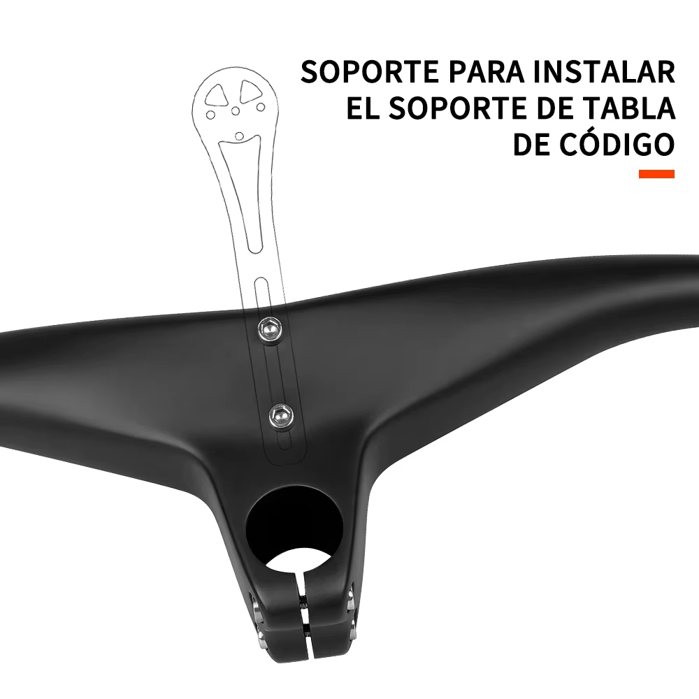 Guidon et tige de VTT en carbone TOSEEK 28,6 mm -17 ° Guidon intégré pour VTT 660 ~ 800-70/80/90/1