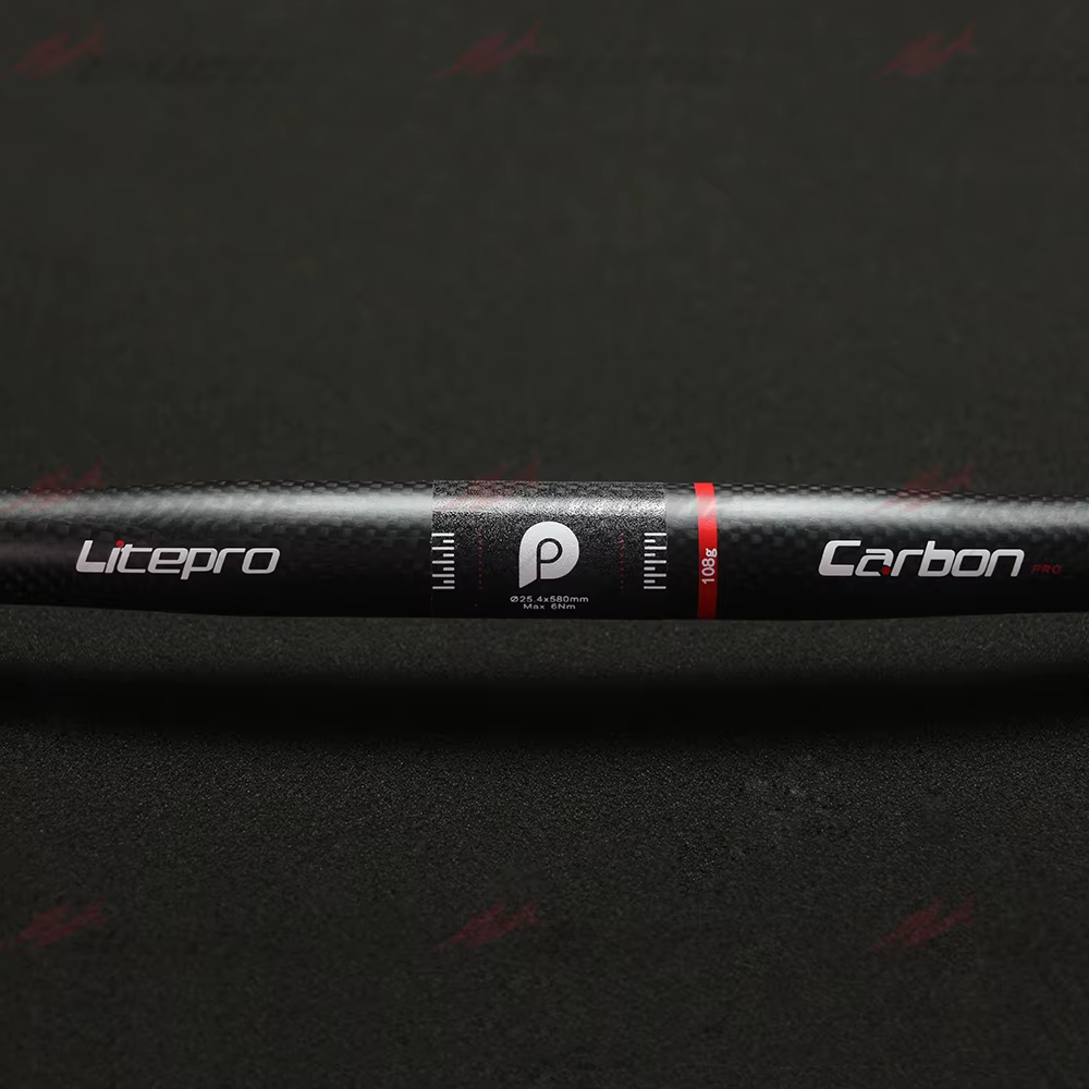Litepro pliant/BMX 25.4mm 580mm guidon en carbone vtt guidon plat ou montée en Fiber de carbone ultr
