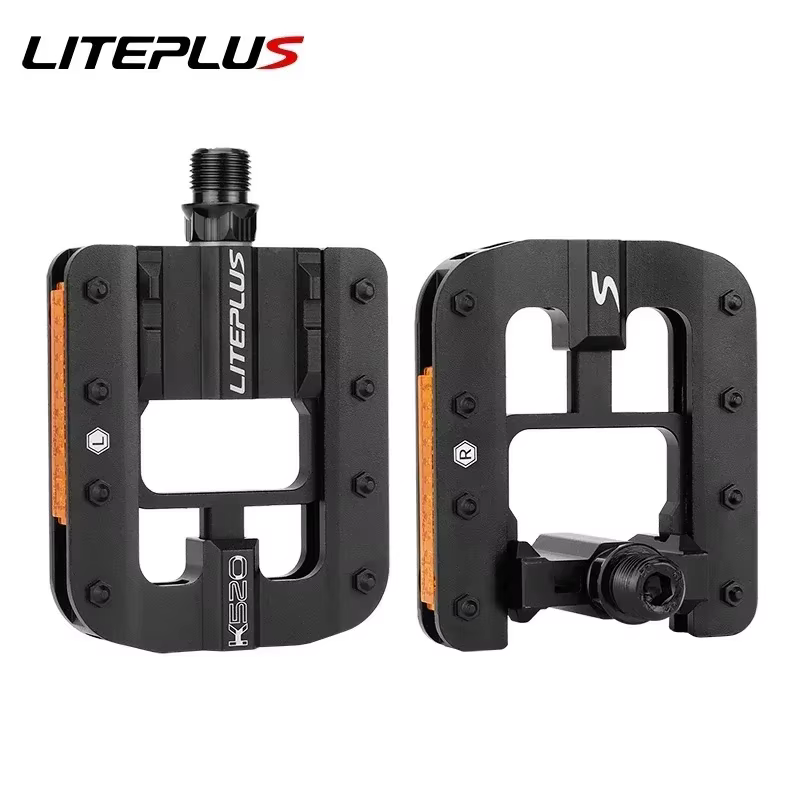 LITEPLUS pédales plates de vélo pliables pédales de plate-forme de vélo en aluminium pédale pliante 