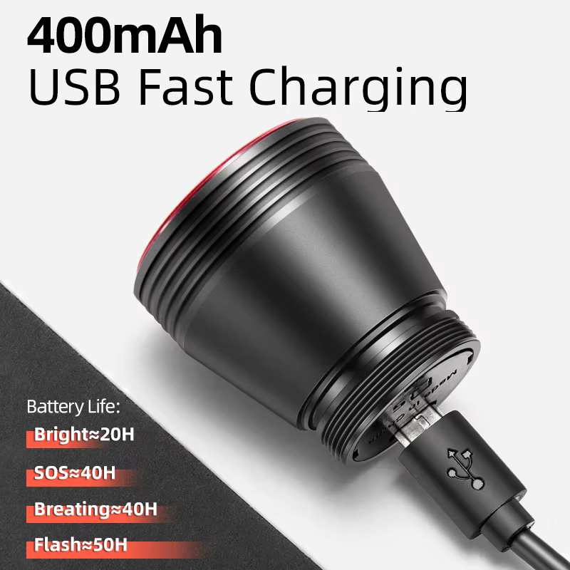 ROCKBROS Q5 feu arrière de vélo feu arrière LED IPx6 étanche USB Charge détection de frein automatiq