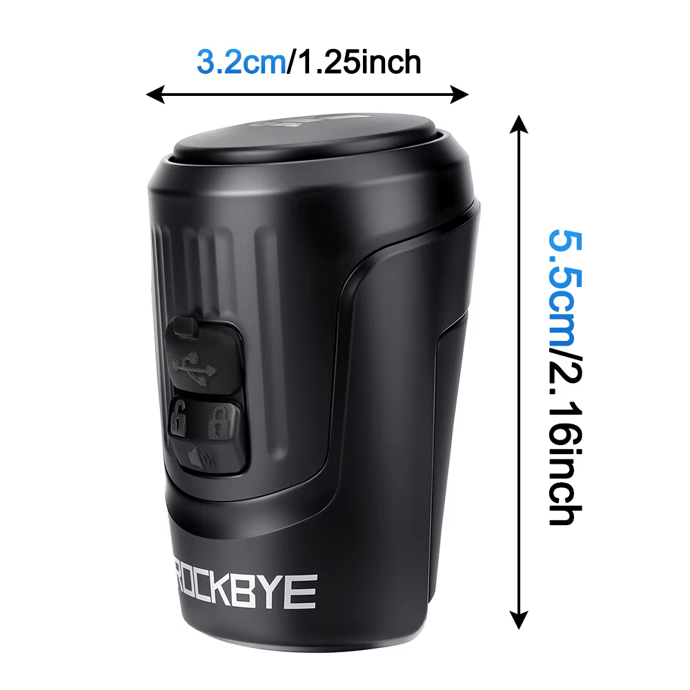 Rockbye 125dB fort vélo moto électrique cloche klaxon IPX5 étanche Micro-USB Rechargeable VTT alarme