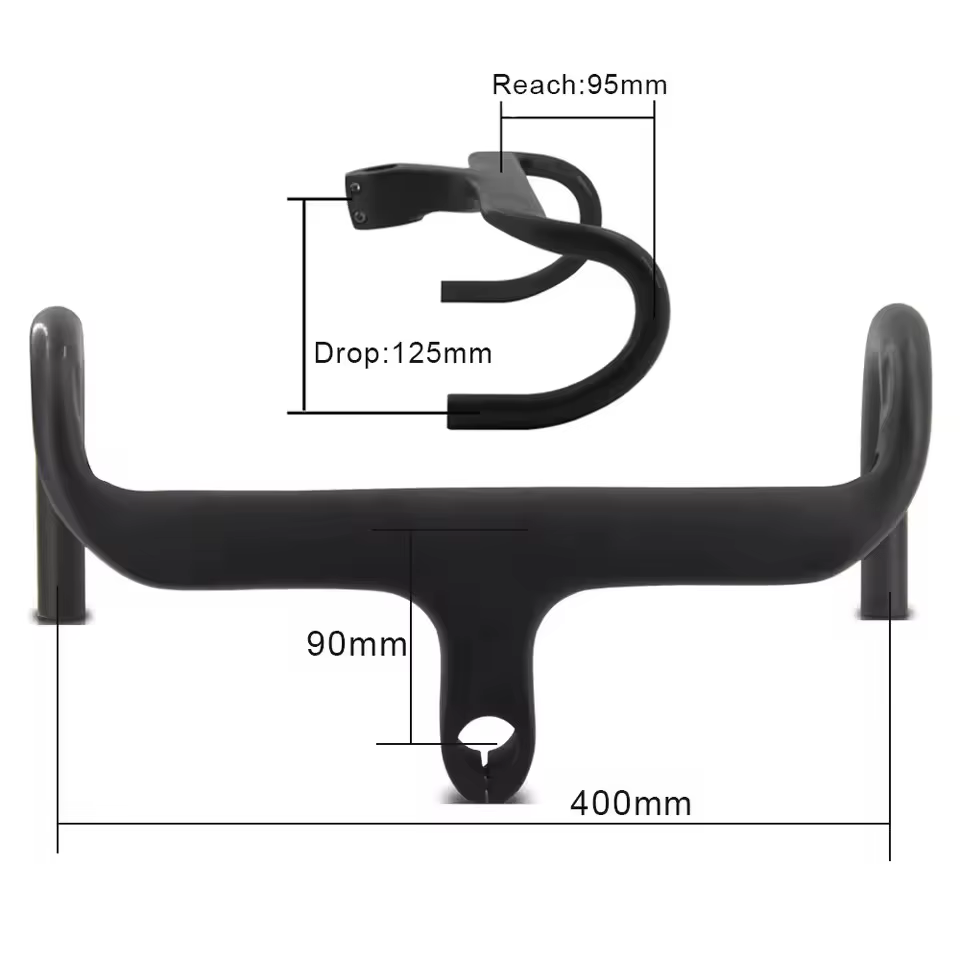 RXL SL guidon intégré vélo de route, guidon de vélo, guidon de vélo de route en carbone, 1-1/8 "(28.