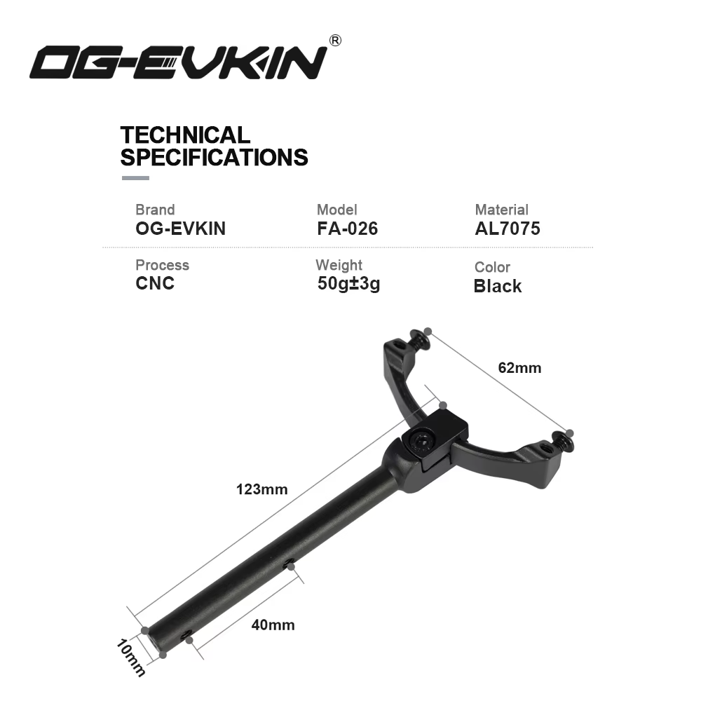 OG-EVKIN FA-026 Support de bouteille de vélo en carbone, extenseur de porte-bouteille en titane pour