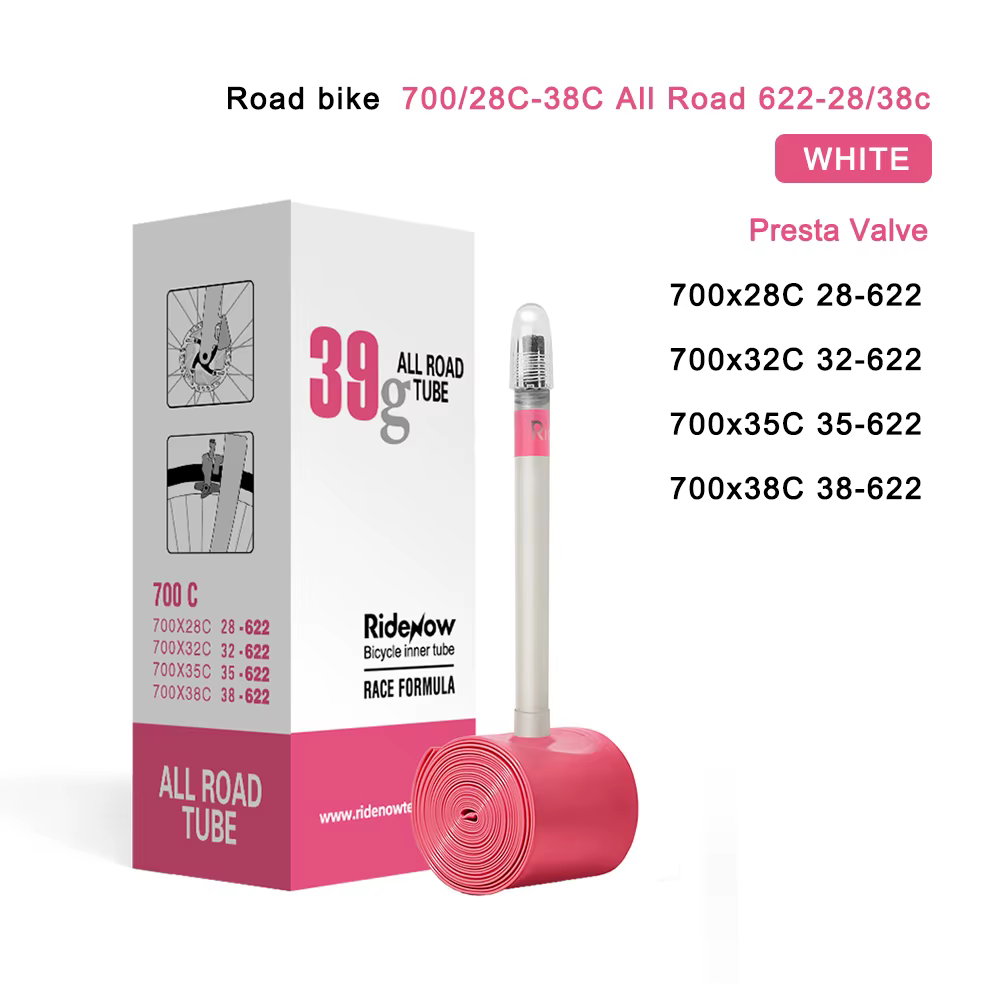 Ridenow-Tube en TPU pour vélo de route, assujetnoire et blanche, 700, 28C-38C, allroad, 622-28, 38c,