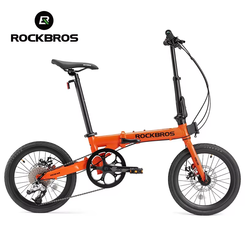 ROCKBROS vélo pliant 16 pouces 9 vitesses double frein C cadre en alliage d'aluminium adulte vélo pl