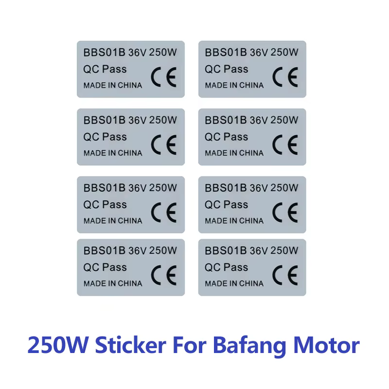 Autocollants de vélo électrique 36V 250W, 6 pièces, pour Bafang BBS01B BBS02B BBHD, moteur d'entraîn