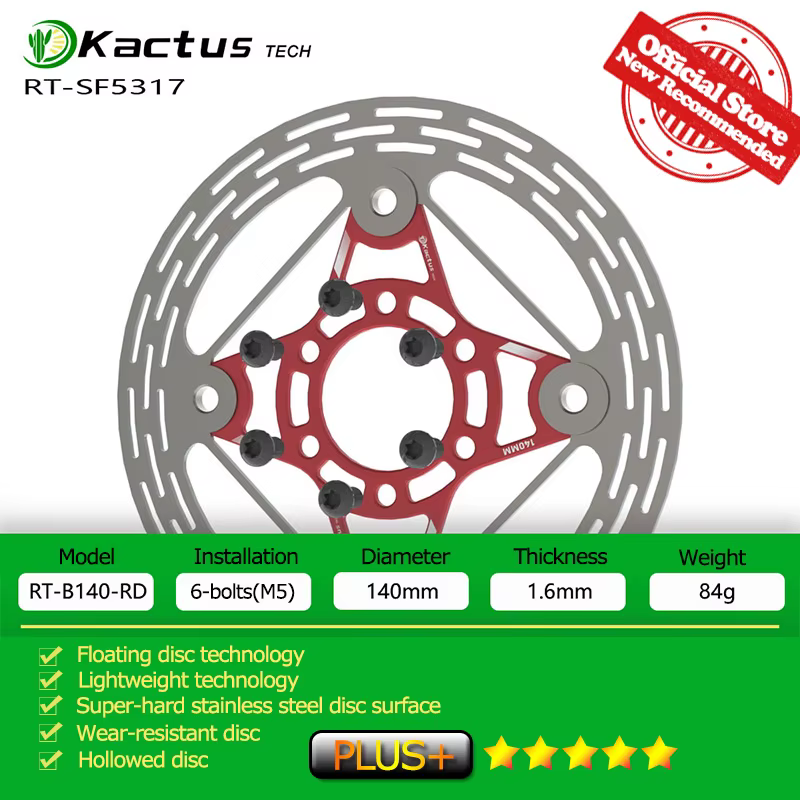 KACTUS – frein à disque de vélo ultraléger, 85g, 140/160/180/203mm, 6 boulons, Rotor de verrouillage