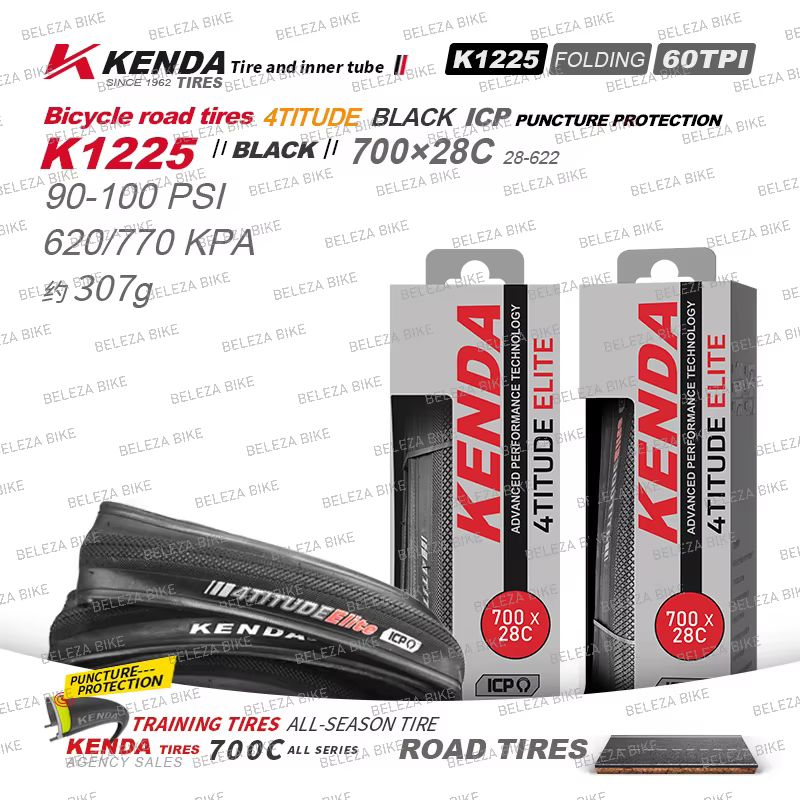 2 pièces KENDA K1225 pneu de vélo de route 700x28C 700x32C pneu de vélo de route pneu de gravier pli