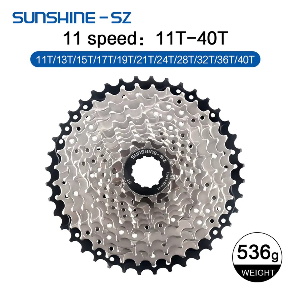 Sunshine vtt 11S Cassette vélo de montagne Ultra-léger 11V K7 vélo 40 42 46 48 50 52T vélo cliquet p