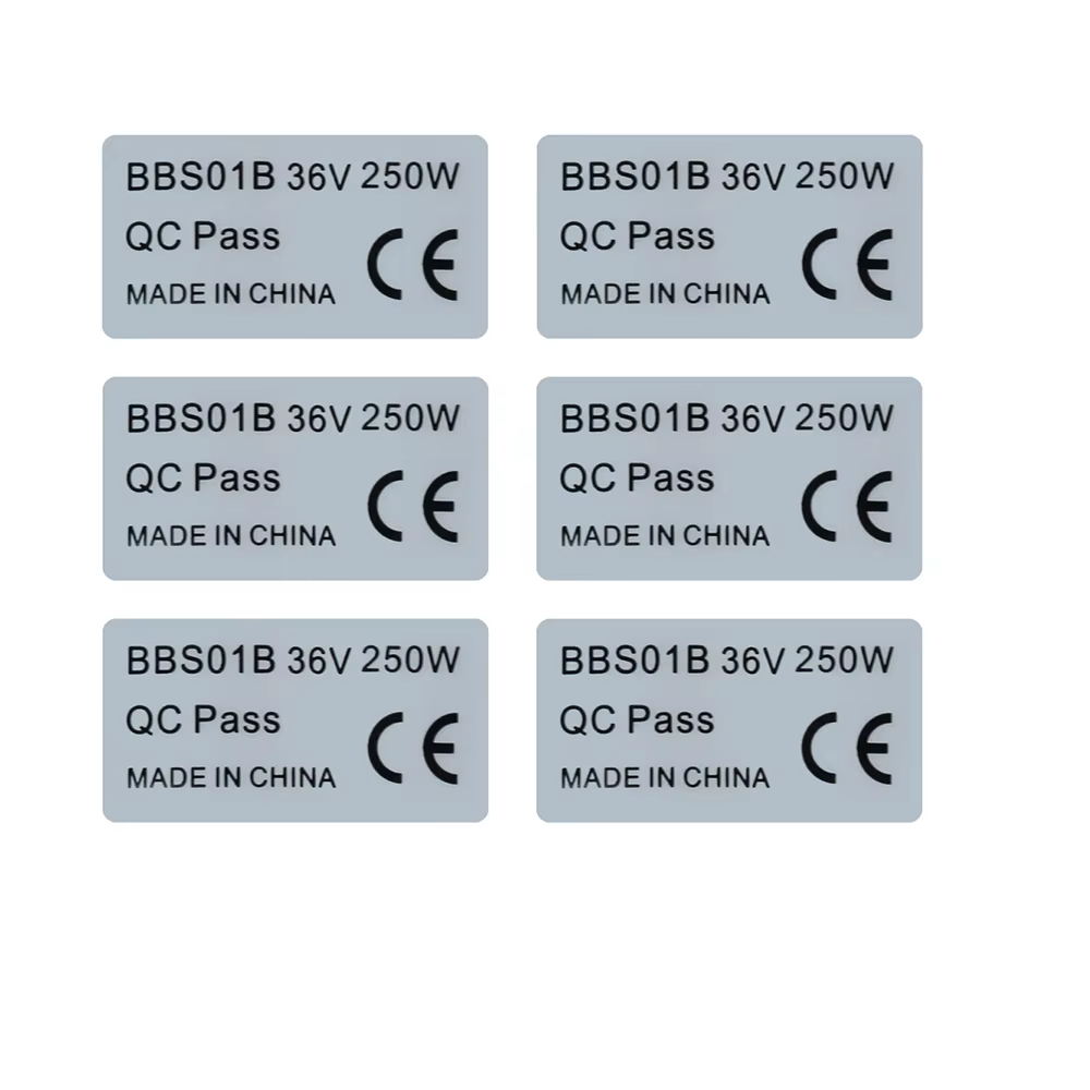 Autocollants de vélo électrique 36V 250W, 6 pièces, pour Bafang BBS01B BBS02B BBHD, moteur d'entraîn