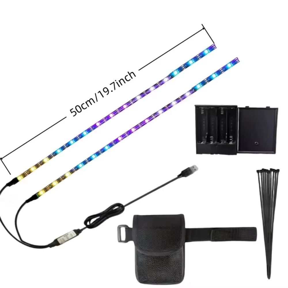 Lumières LED créatives pour trottinette à batterie, éclairage d'ambiance multicolore pour vélo, lumi