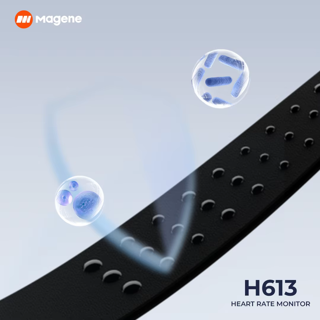 Magene H613 moniteur de fréquence cardiaque sangle pectorale fendue 3 canaux Bluetooth capteur de fr