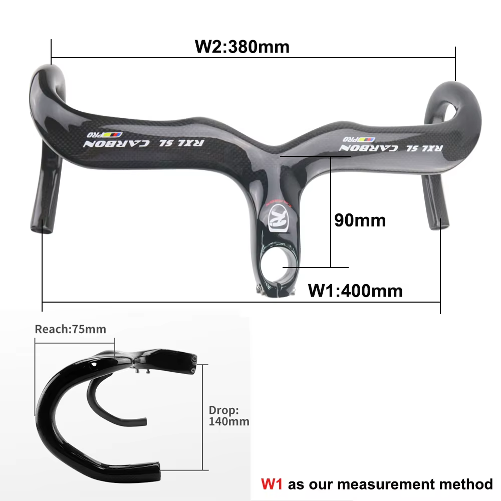 guidon de route carbone,cintre velo route carbone,28.6mm cintre carbone velo route,Routage interne,3