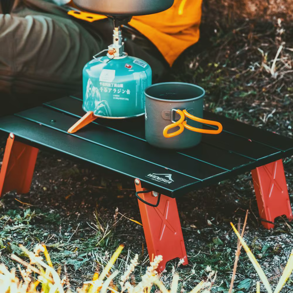 Widesea – Mini table pliante portable pour camping, pique-nique en plein air, barbecue, vaisselle, b