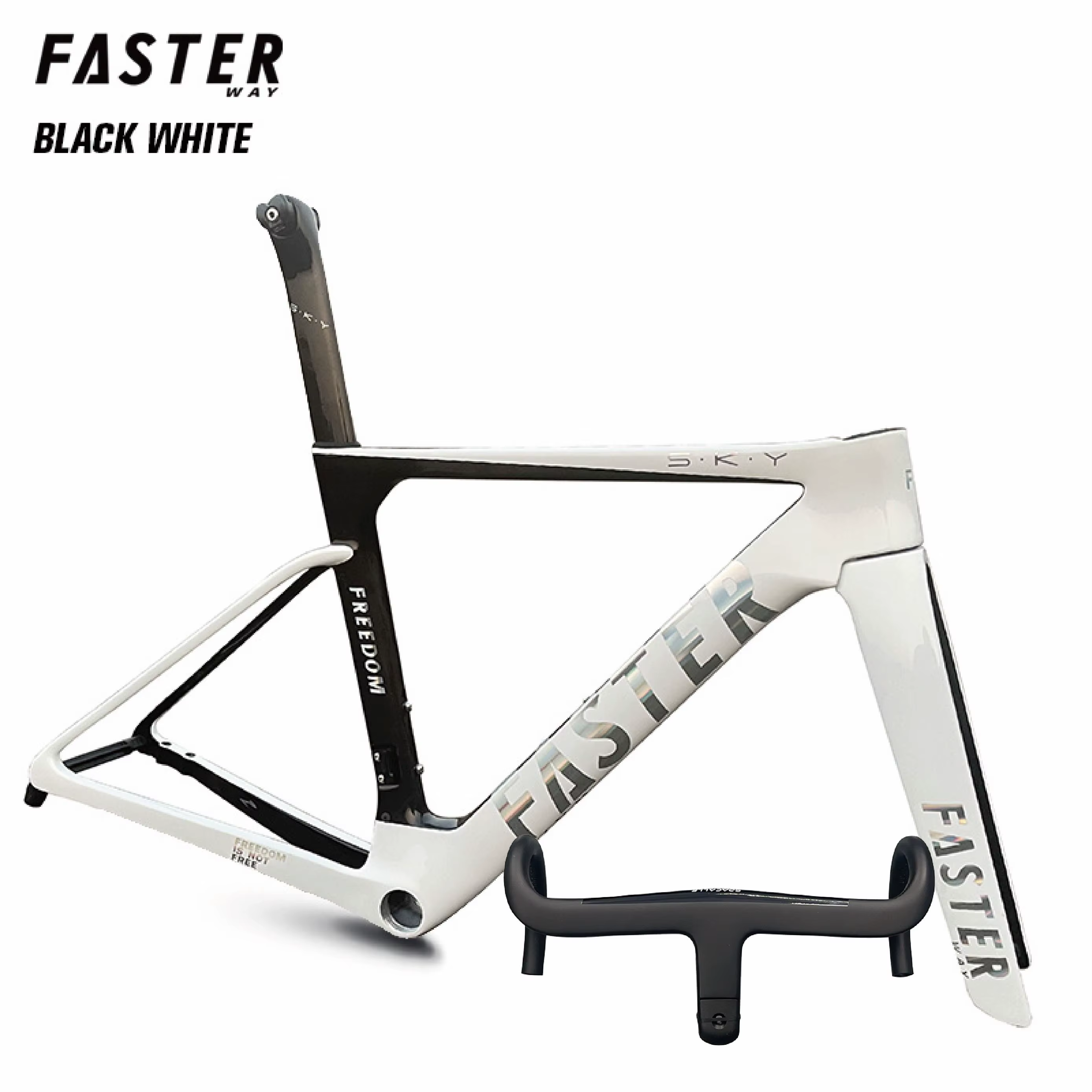 Nouveau modèle T47 FASTERWAY Freedom cadre cadre de vélo de route en carbone avec fourche tige de se