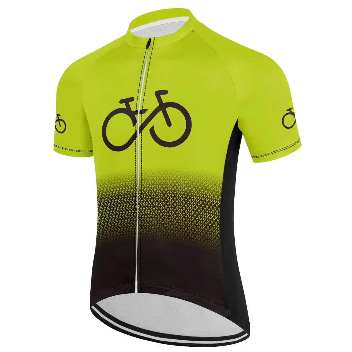 Maillot de cyclisme à manches courtes pour homme, haut respirant à séchage rapide, chemise de vélo V