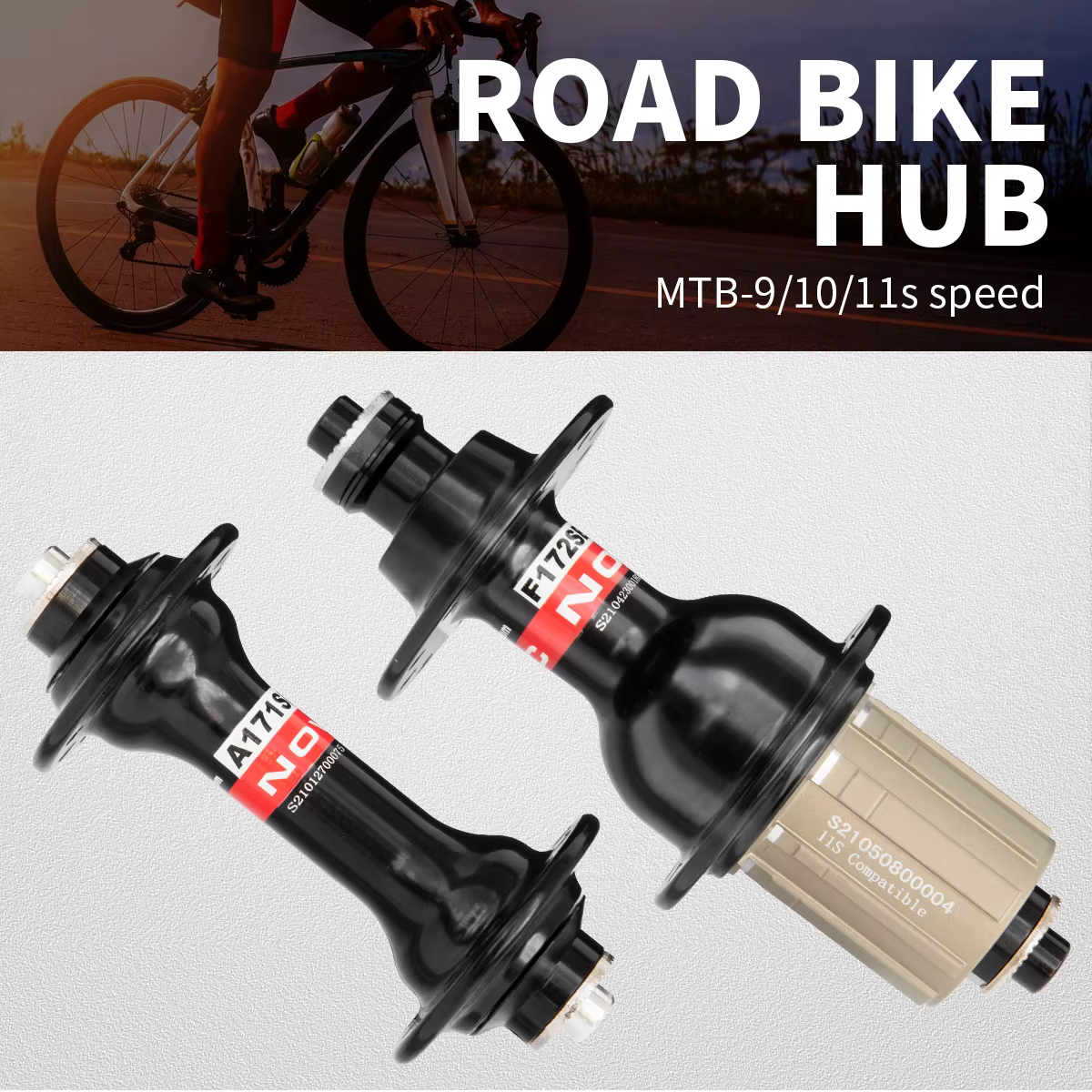 Novatseats-Moyeu de vélo de route à dégagement rapide, cube de vitesse 11V, cassette de roue libre,